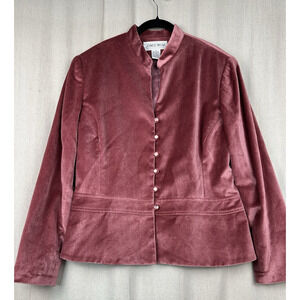Jones Wear | Women's Velvet Blazer Size14 Large Rose Pink